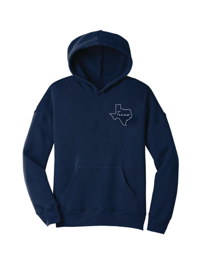 State Outline/Script Hoodie